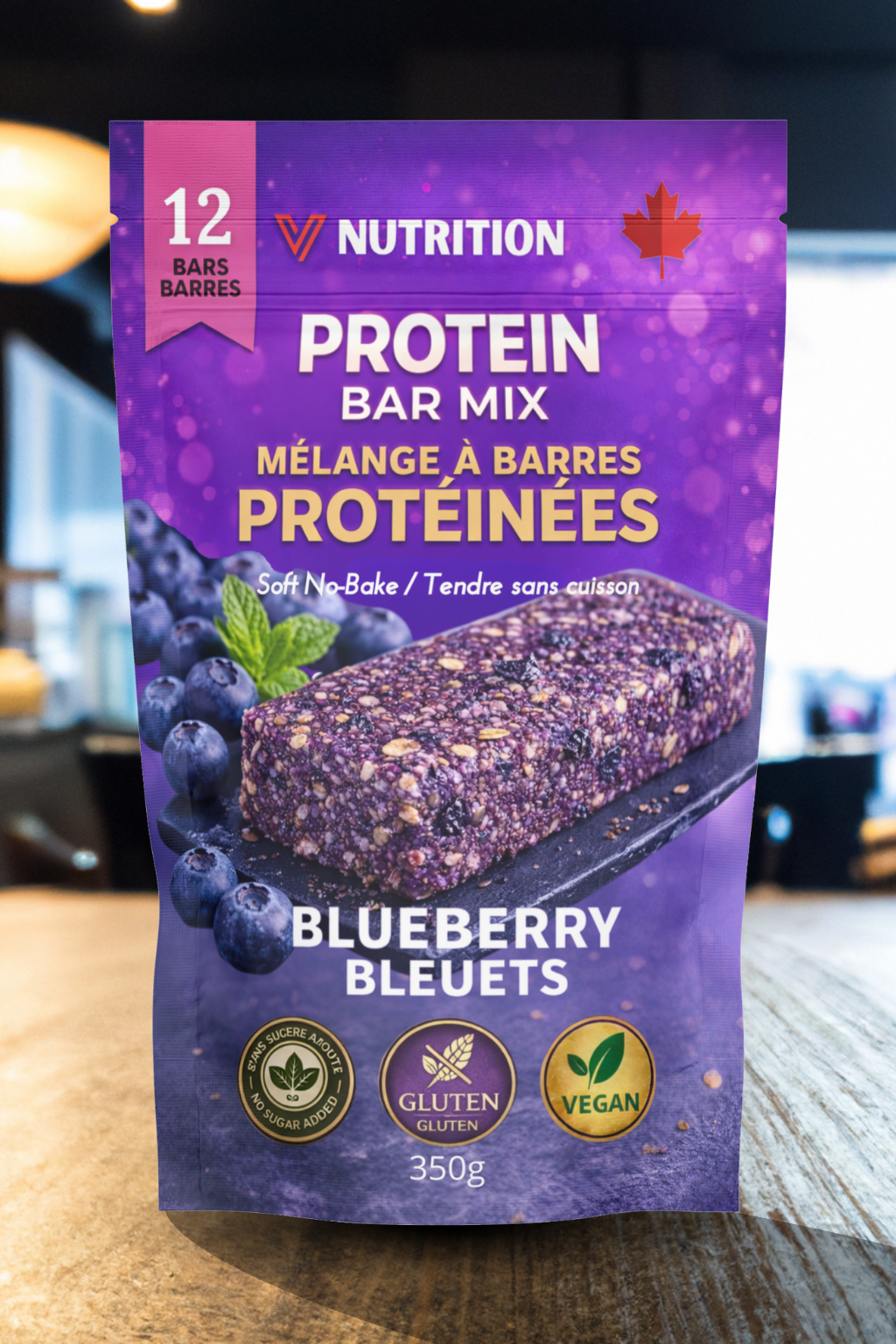 Mélange de Barres Protéinées aux Bleuets !