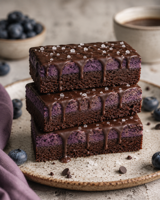 Barres Protéinées au Chocolat & Centre Moelleux aux Bleuets avec notre Mélange au Chocolat 🍫