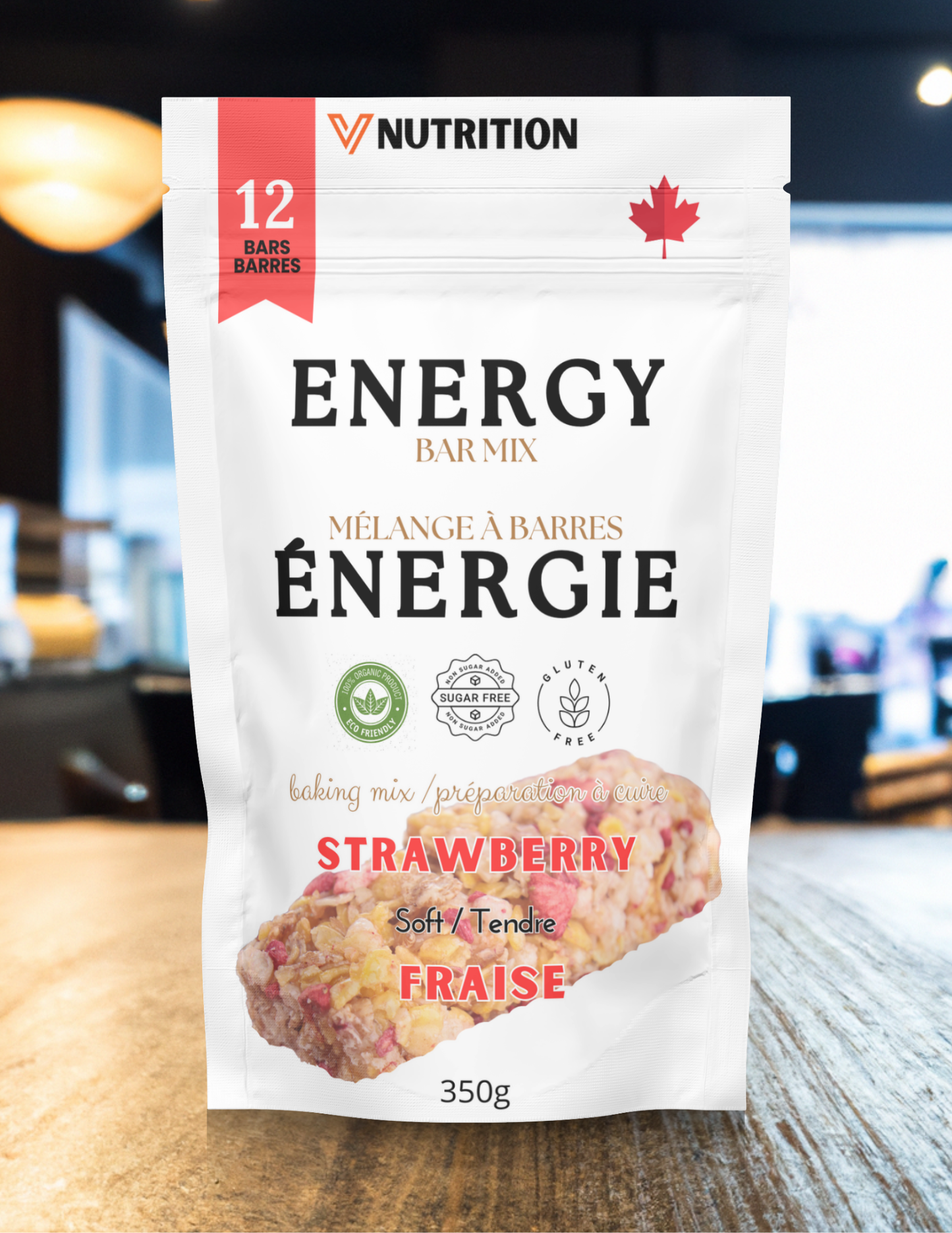 Mélange de Barres Énergie au Fraise